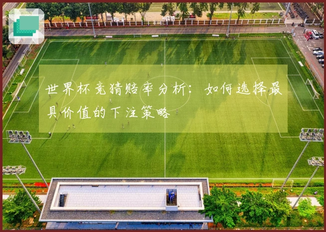 世界杯竞猜赔率分析：如何选择最具价值的下注策略